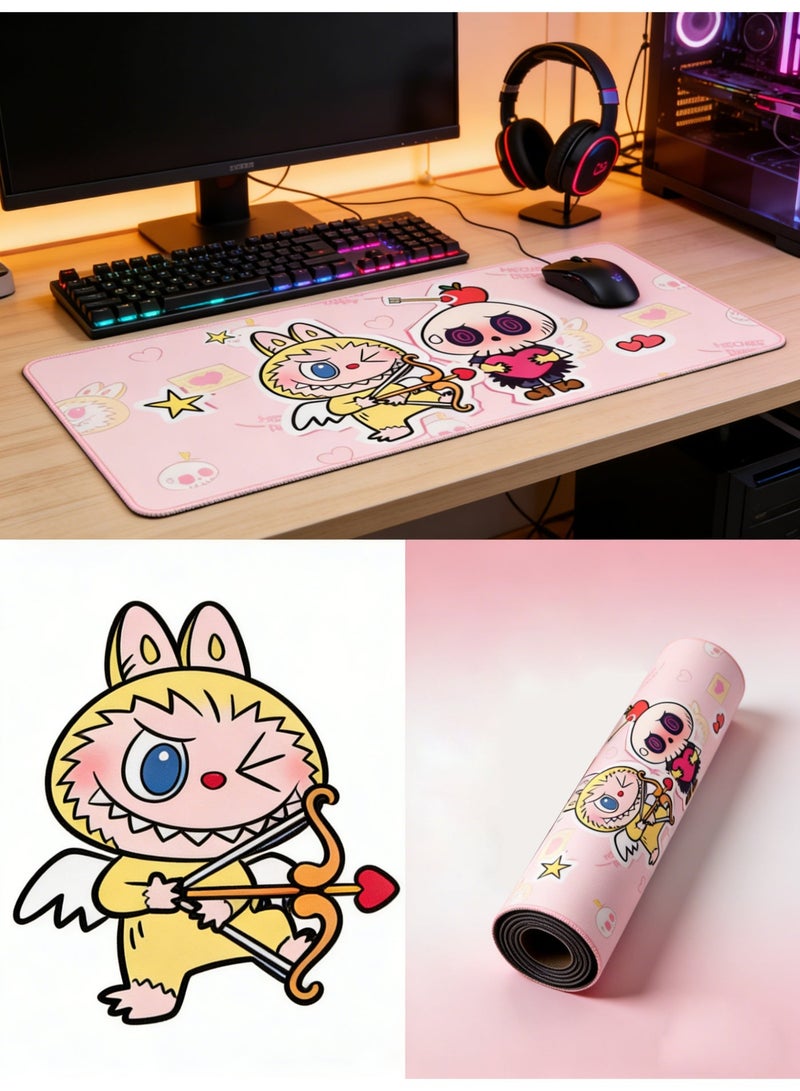 LABUBU Py Labubu Mouse Pad Office Keyboard Pad Labubu Trendy Play Mat Cute Girls Home Computer Desk Pad - Image 4